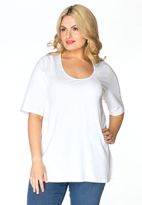 T-shirt A-line VISCOSE - white  - #1