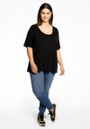 T-shirt A-line VISCOSE - black