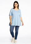 Tunic flare fit COTTON - light blue