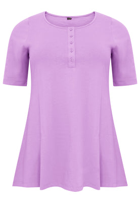 Tunic flare fit COTTON - light purple - #4