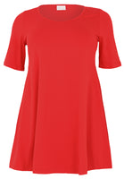 Tunic wide bottom COTTON - red - #4