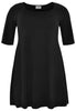 Tunic wide bottom COTTON - black  - #4