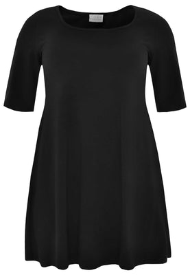 Tunic wide bottom COTTON - black  - #4