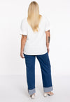 T-shirt double col en v dolce - Blanc