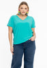 T-shirt v-neck DOLCE - turquoise