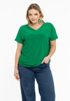 T-shirt double col en v dolce - Vert