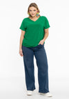 T-shirt double col en v dolce - Vert
