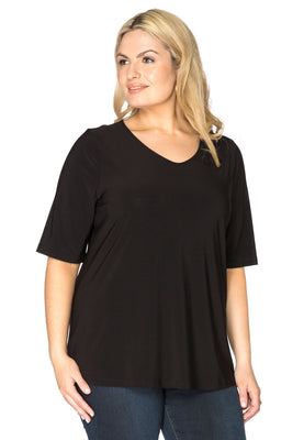 T-shirt v-neck relax fit DOLCE - black  - #1