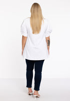 Tunic flare puff sleeve COTTON - white - #3