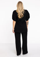 Tunic flare puff sleeve COTTON - black - #3