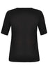 T-shirt v-neck relax fit COTTON - black  - #2