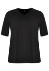 T-shirt v-neck relax fit COTTON - black 