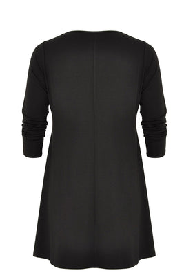 Tunic wide bottom VISCOSE - black  - #2