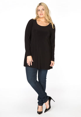 Tunic long sleeve flare DOLCE - black  - #2