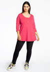 Tunic flare fit buttons COTTON - pink