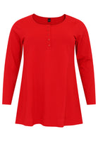 Tunic flare buttons COTTON - red - #1