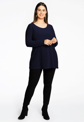 Tunic longsleeve wide bottom COTTON - blue - #2