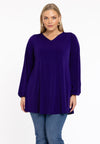 Tunique wide bottom col en v dolce - Violet