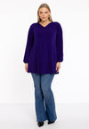Tunique wide bottom col en v dolce - Violet