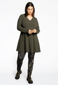 Tunic wide bottom DIAGONAL - green - #2