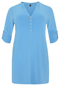 Tunic DOLCE grandad collar - light blue - #4