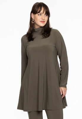 Tunic with col wide bottom - light green - #1