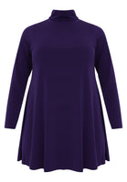 Tunic with col wide bottom - purple  - #4