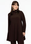 Tunic with col wide bottom - brown