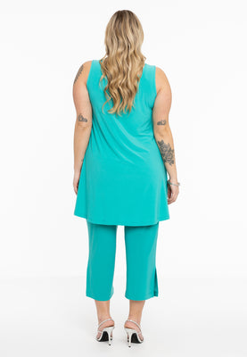 Cropped trousers splits DOLCE - turquoise - #2