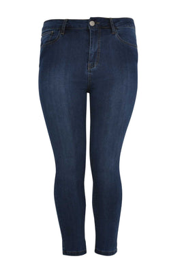 Jeans 7/8 leg zipper - dark indigo - #4