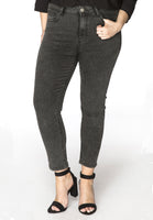 Jeans 7/8 leg zipper - grey  - #1