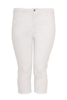 Cropped capri jeans white - white  - #4