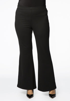 Boot-cut pants INTERLOCK - black  - #2