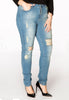 Destroyed jeans DENIM - indigo