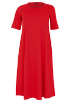 Maxi dress A-line COTTON - red - #4