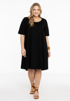 Dress A-line COTTON - black
