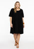 Dress A-line COTTON - black  - #2