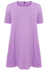 Dress A-line COTTON - light purple - #3