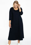 Robe longue a-ligne cotton - bleu