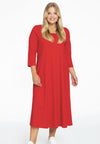 Robe longue a-ligne cotton - Rouge