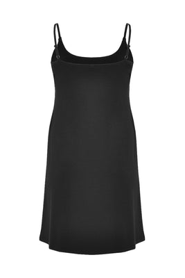 Slip dress elastic waist VISCOSE - black  - #3