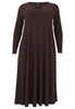 Dress Swing long sleeve DOLCE - brown - #4