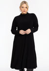 Dress mid calf turtleneck DOLCE - black 