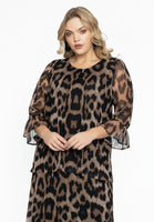 Shirt A-line LEOPARD - brown - #1