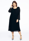 Dress irregular pleats - black - #2