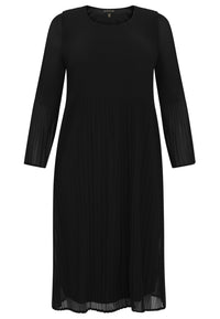 Dress irregular pleats - black - #4