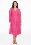 Dress long buttoned LACE - pink