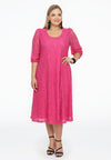 Dress A-line LACE - pink