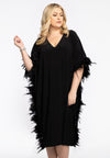 Kaftan Feathers DOLCE - black 