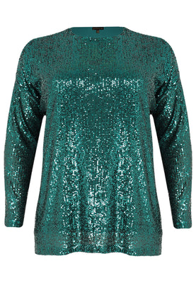 Tunic square paillette - green  - #4